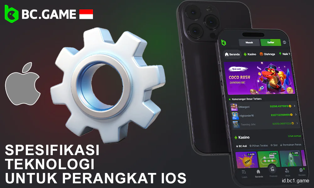 Persyaratan sistem iOS aplikasi BC.Game Indonesia