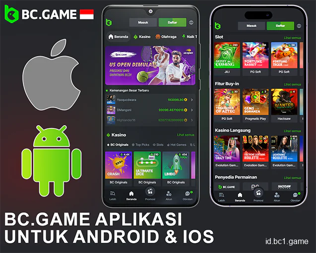 Aplikasi seluler BC.Game untuk orang Indonesia