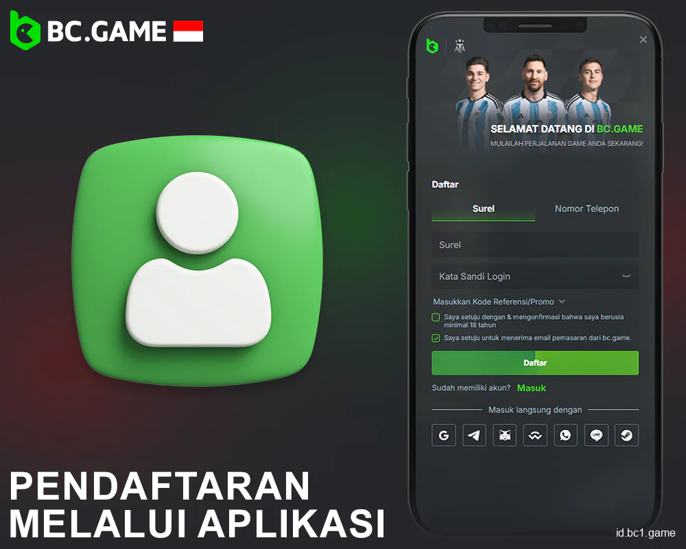 Cara membuat akun di aplikasi BC.Game untuk pemain Indonesia