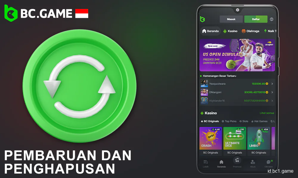 Pembaruan aplikasi BC.Game untuk orang Indonesia