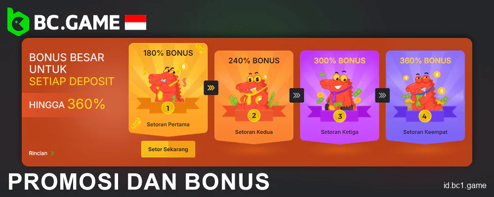 Bonus di Kasino BC.Game untuk orang Indonesia