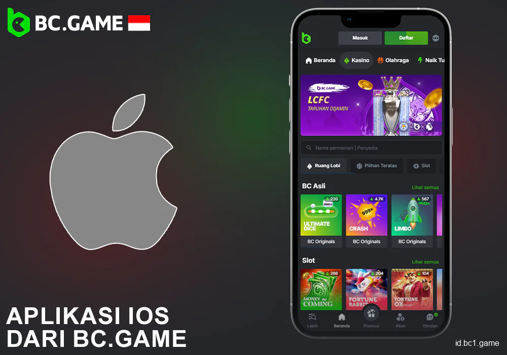 Aplikasi BC.Game Indonesia di iOS